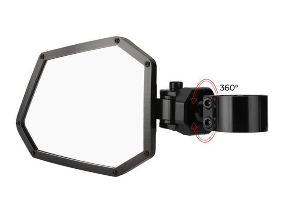Chupacabra Cuero Pro Side Mirrors Set- 1.875 / Silver