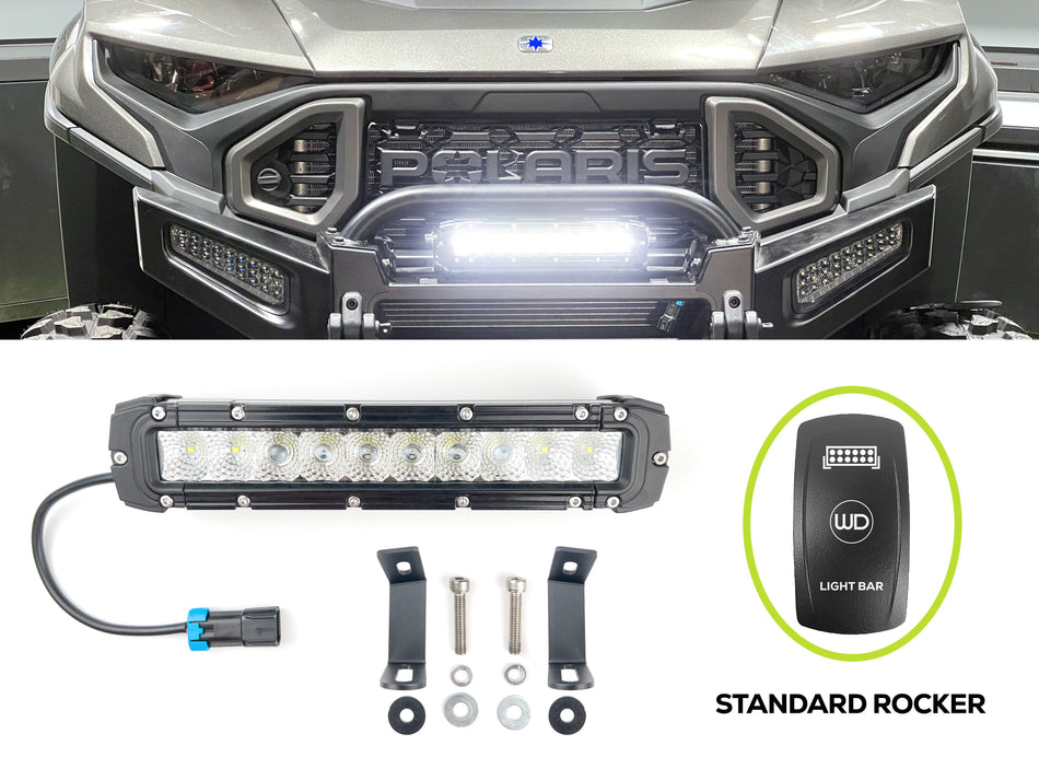 2024+ Polaris Ranger XD 1500 - 10" Single Row Light Bar Kit - L-Series Rocker