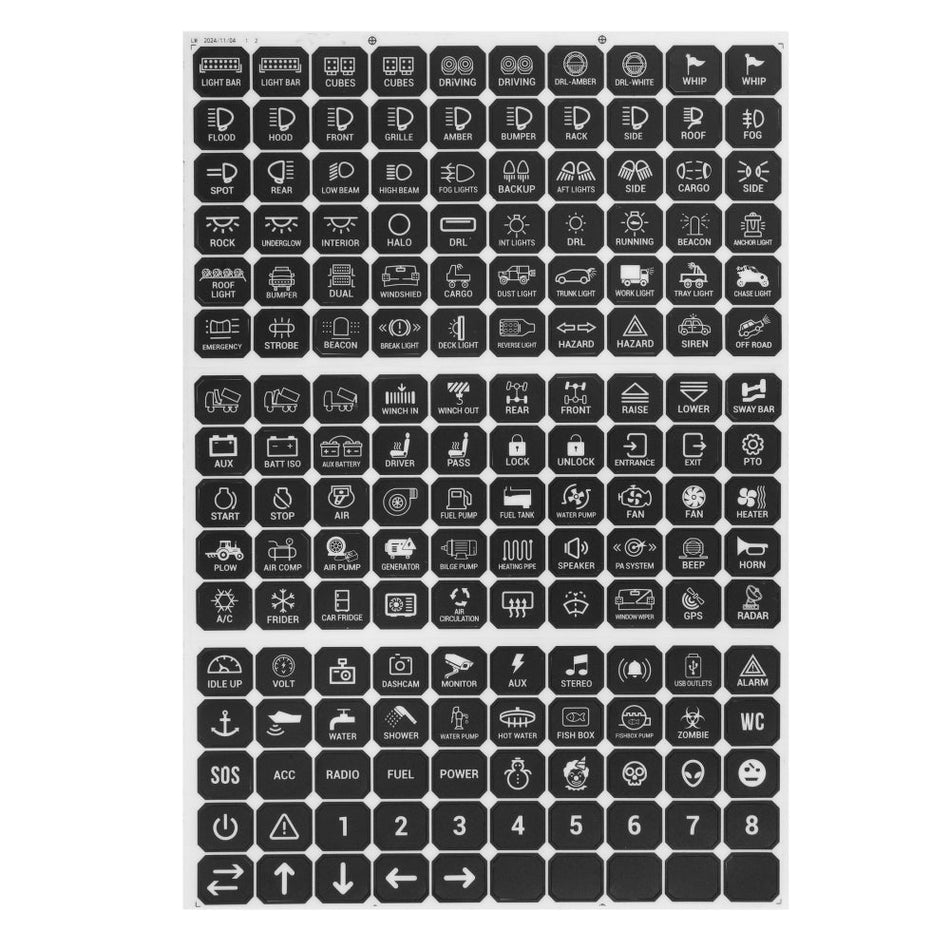 160 Universal Stickers for Switch Panel