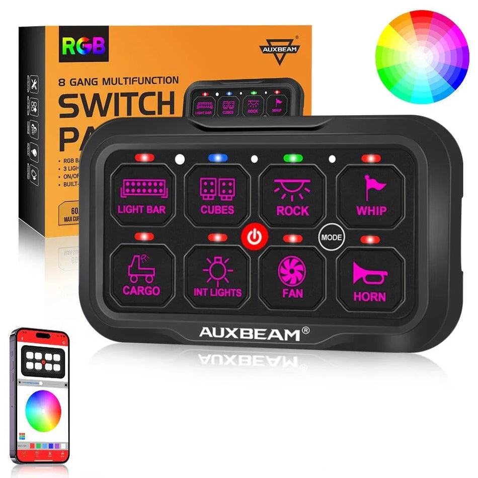 AR-800 Multifunction RGB Switch Panel with Bluetooth Controlled & 47 Inch Extension Cable(Optional) for Polaris XP Turbo / Turbo S