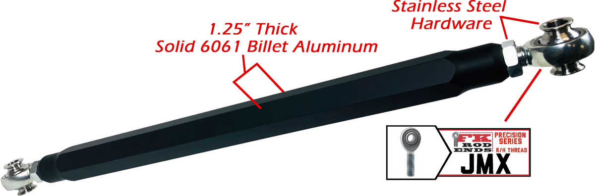 Polaris RZR UPPER Radius Rods for XP 1000, XP Turbo, XP4 1000