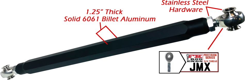 Polaris RZR UPPER Radius Rods for XP 1000, XP Turbo, XP4 1000