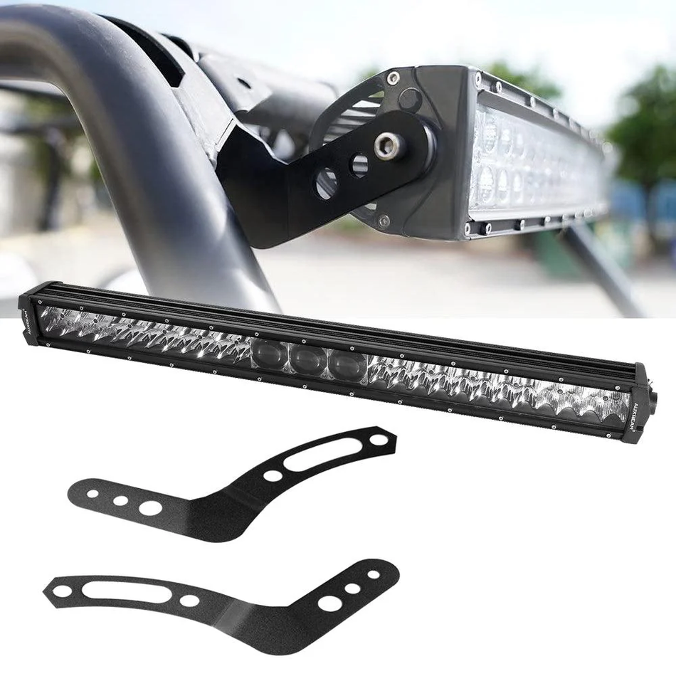 32 Inch 5D-PRO Series Dual Row LED Light Bars & Upper LED Light Bar Mounting Brackets Combo