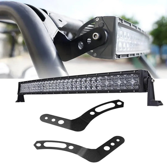 32 Inch 5D Series Straight/Curved LED Light Bar & Upper LED Light Bar Mounting Brackets Combo