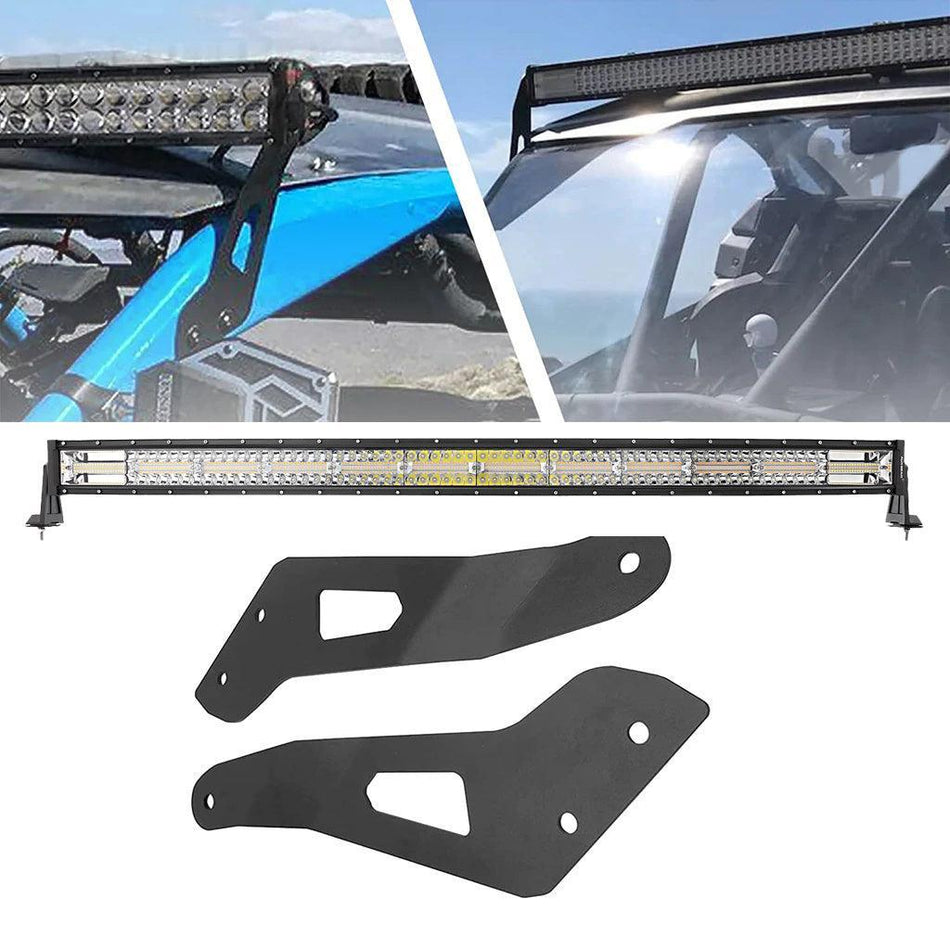 50 Inch 6 Modes Curved LED Light Bars & LED Light Bar Mounting Bracket Combo