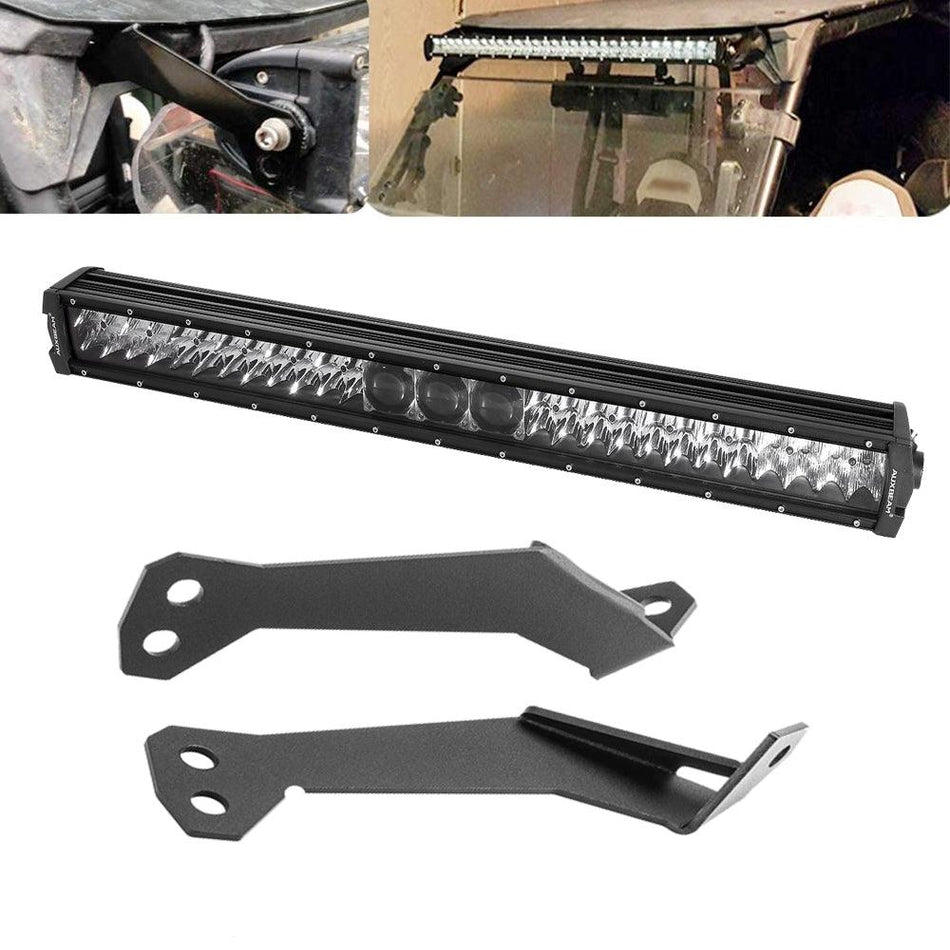 32 Inch 5D Series Straight/Curved LED Light Bar & Upper LED Light Bar Mounting Brackets Combo