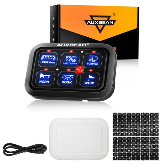 AR Series 6/8 Gang LED Switch Panel, Off Road Light Controller