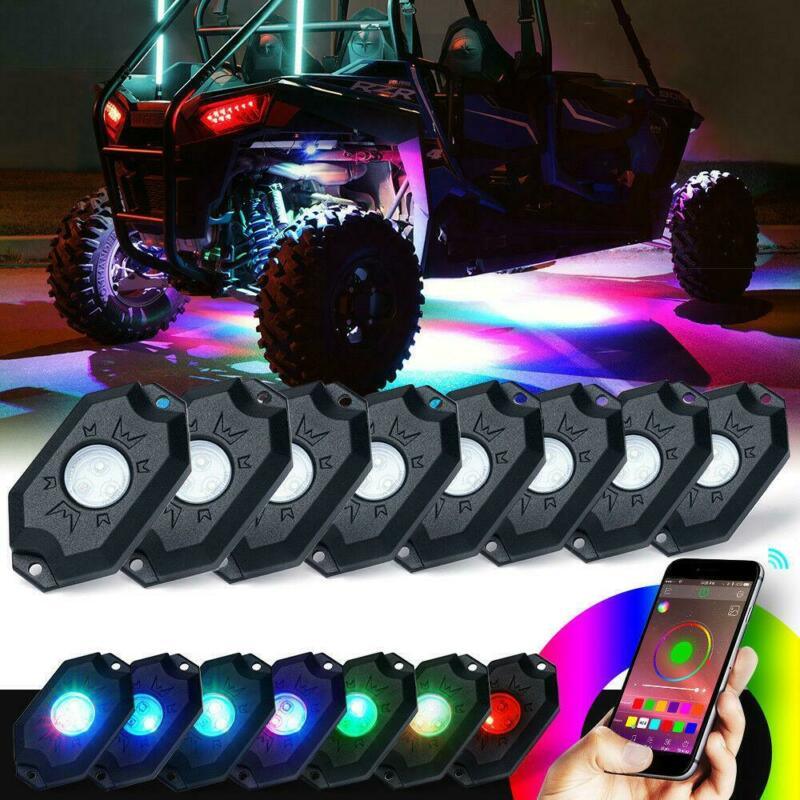 RGB LED Rock Light Set with Bluetooth Controller for UTV