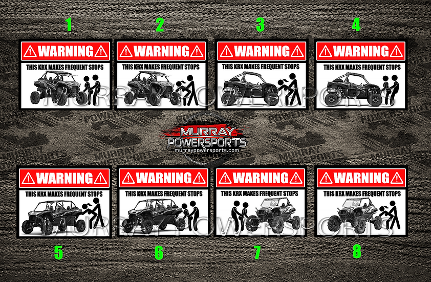 WARNING - This KRX Makes Frequent Stops (size options)