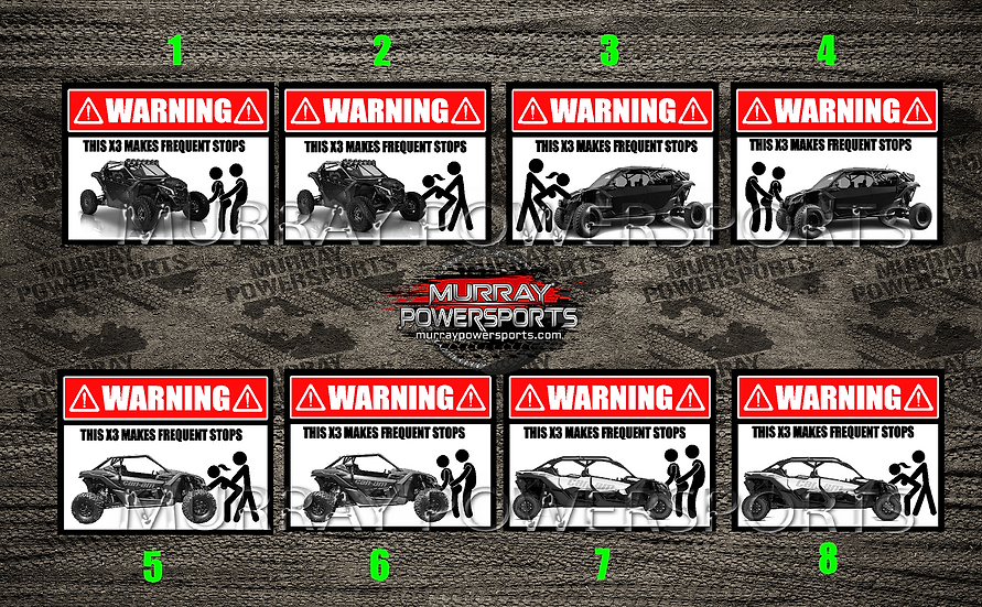 WARNING - This X3 Makes Frequent Stops (size options)