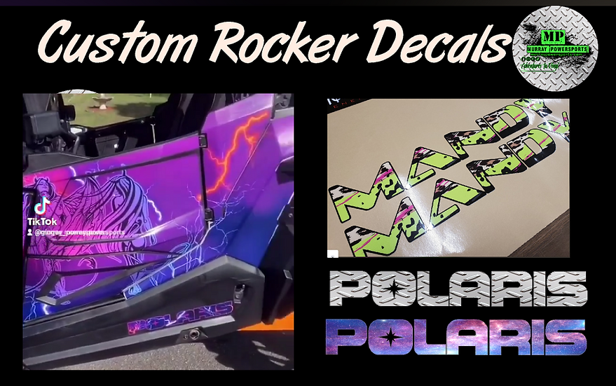 Custom Replacement Rocker Decals (2 decals) - FLAG