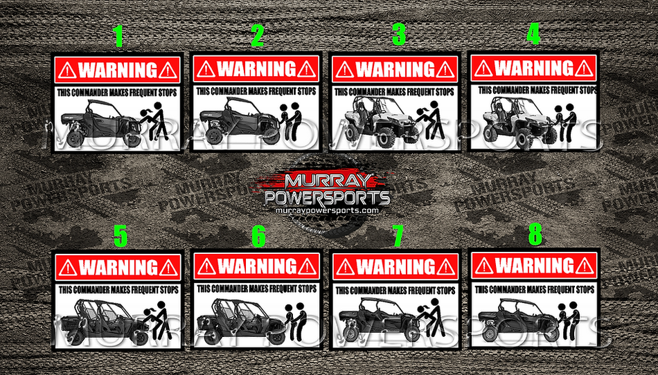 WARNING - This Commander Makes Frequent Stops (size options)