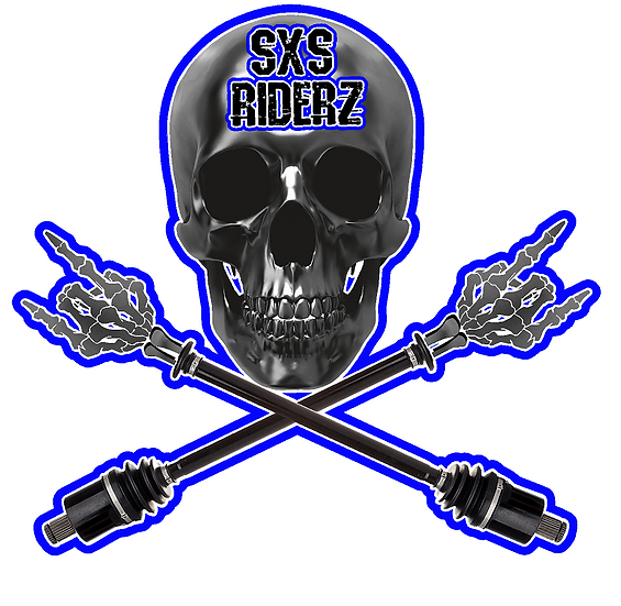 SXS/UTV/RZR/Truck/Car SXS RIDERZ Skully (Rockin Version) Roof Decal