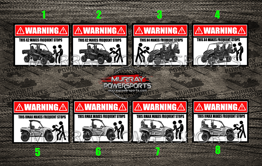 WARNING - This Wolverine X2/X4/RMax Makes Frequent Stops (size options)