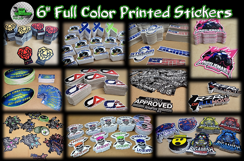 6" Full Color Printed Stickers