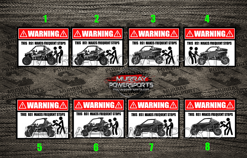 WARNING - This RS1 Makes Frequent Stops (size options)