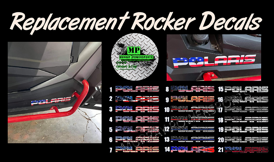Replacement Rocker Decals (2 decals) - FLAG
