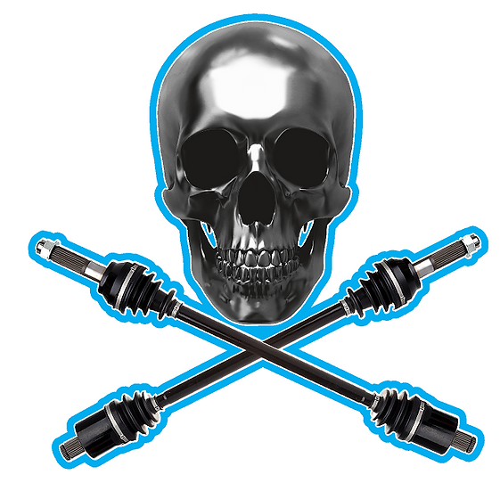 SXS/UTV/RZR/Truck/Car Skully (Axle Version) Roof Decal