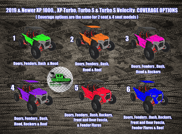 2 Seat CUSTOM RZR Wrap - 2019 & Newer ( XP1000, XP Turbo, XP 900, S