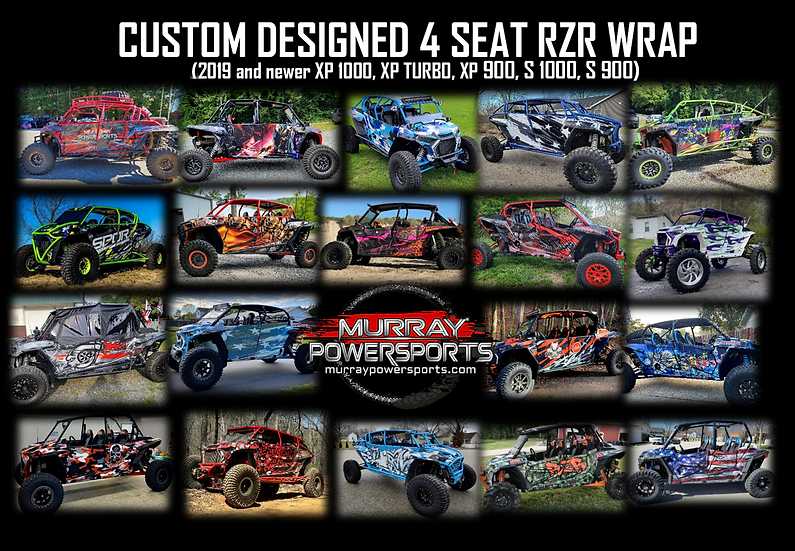 4 Seat CUSTOM RZR Wrap - 2019 & Newer ( XP1000, XP Turbo, XP 900, S 1000)