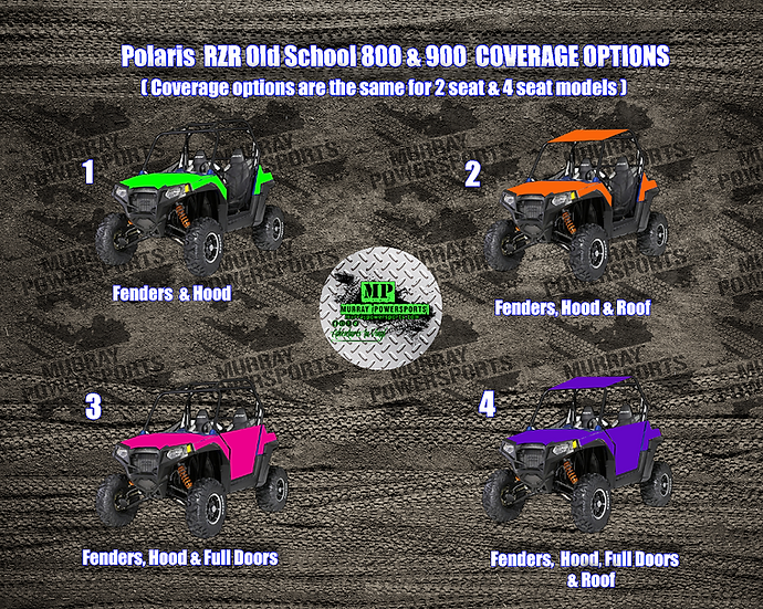 4 Seat Custom RZR 800/900 Wrap