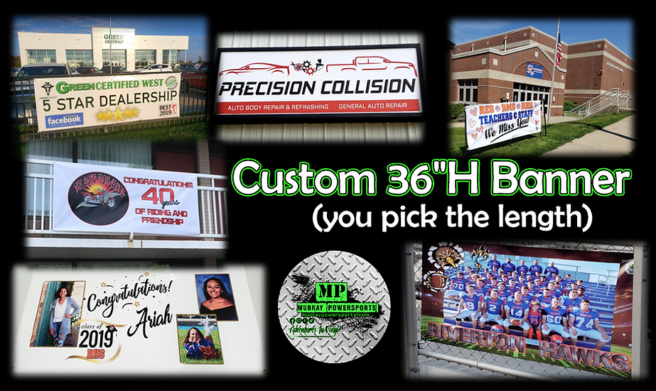 Custom Banner - 36"H (you pick the length)_