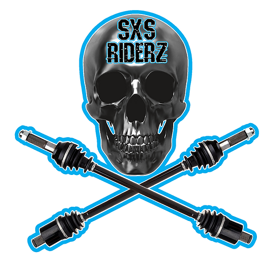 SXS/UTV/RZR/Truck/Car SXS RIDERZ Skully (Axle Version) Roof Decal