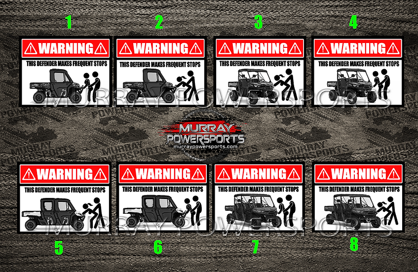 WARNING - This Defender Makes Frequent Stops (size options)