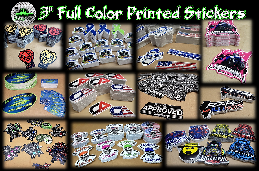 3" Full Color Printed Stickers
