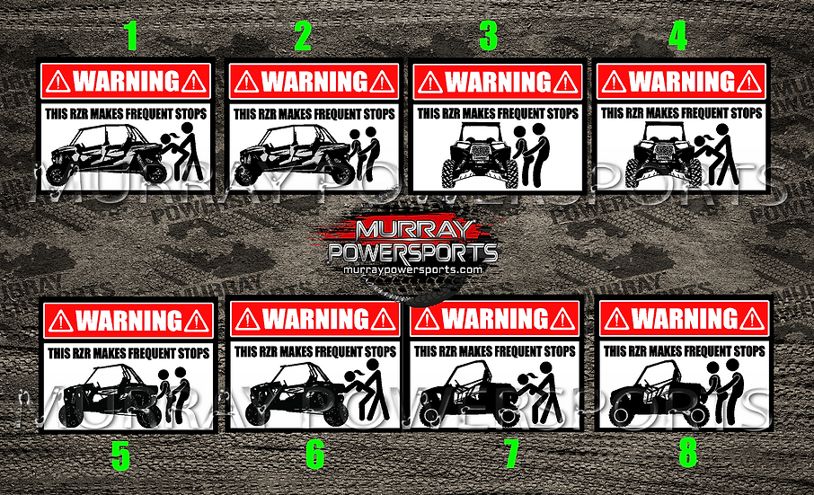 WARNING - This RZR Makes Frequent Stops #1 (size options)