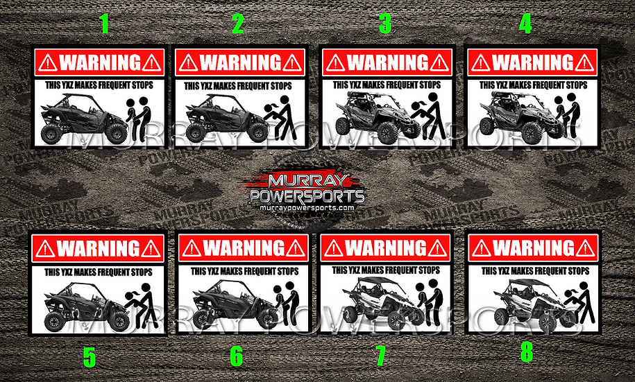 WARNING - This YXZ Makes Frequent Stops (size options)